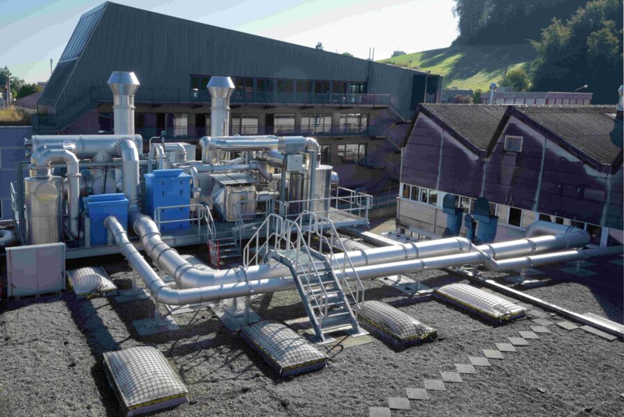 Abluftreinigungsanlage zum Abbau von VOC